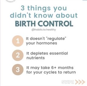 Instagram post: 3 things you didn't know about birth control