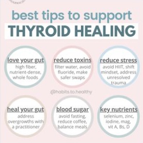 Instagram post: best tips to support thyroid healing