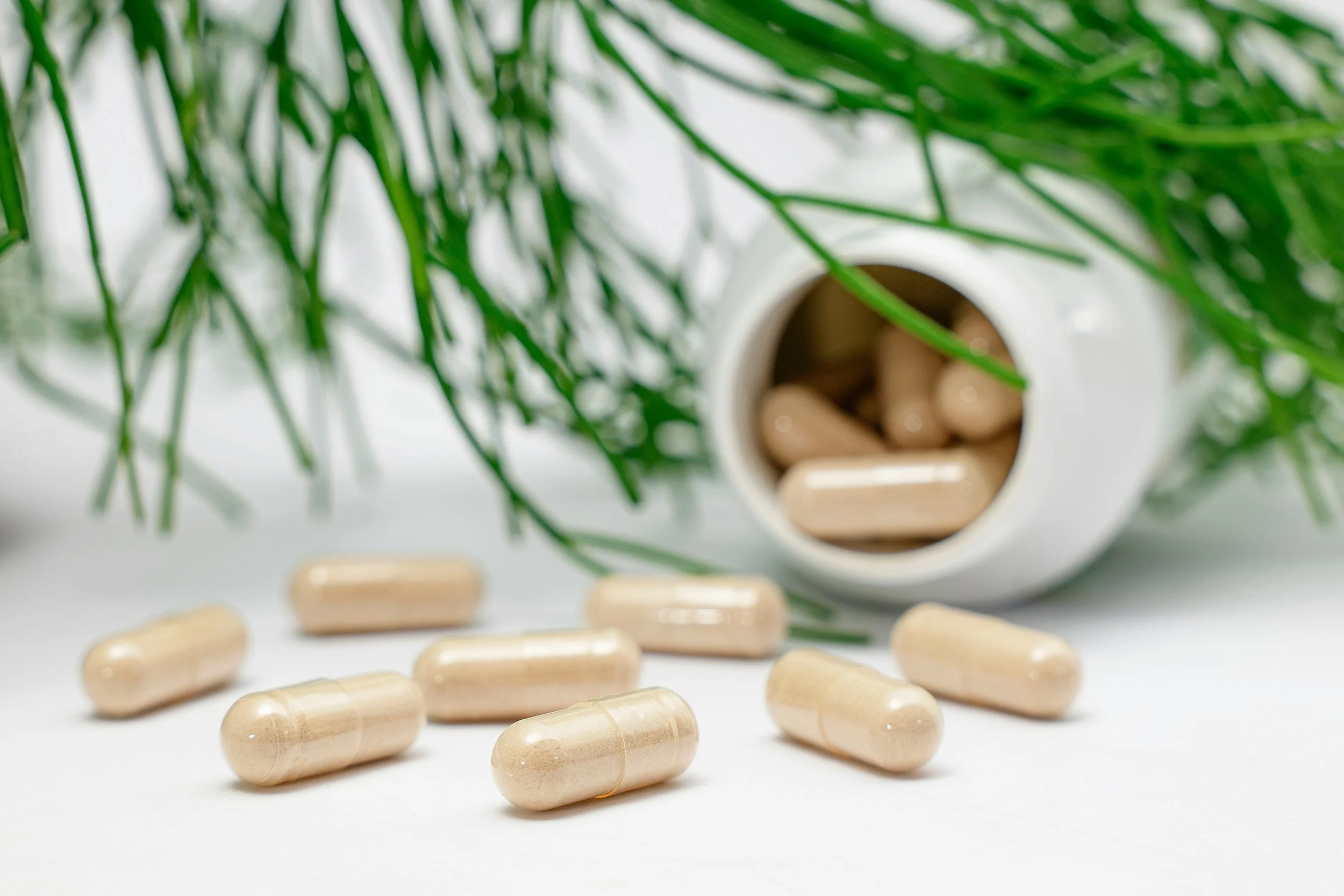 Doctors Supplement Store, supplement capsules beside a white bottle